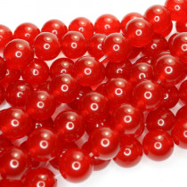 Malay Jade Red 10mm Round Beads