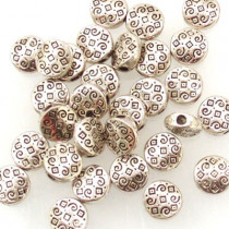 Tibetan Silver 7x3mm Beads (Pack 30)
