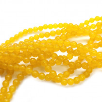 Malay Jade Yellow 4mm Round Beads