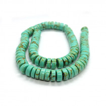 Synthetic Turquoise 4x10mm Wheel Beads