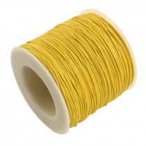 Yellow Waxed Cotton Cord 1mm 90M Roll