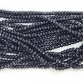 Black Onyx Faceted 4x6mm Rondelle Beads
