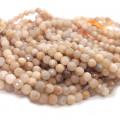 Sunstone 6mm Faceted Round Beads