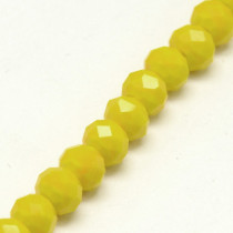 Gold 6x4mm Faceted Abacus Glass Beads