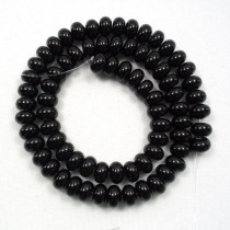 Black Onyx 4x6mm Rondelle Beads