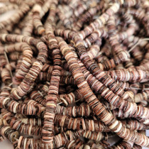 1mm Brown Lip Shell Heishi Beads 