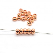 Brass Rose Gold Spacer Beads Rondelle 6x4mm (Pack 20)