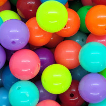 Fluorescent Acrylic Bubblegum Beads 16mm