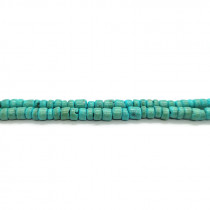 Coco Turquoise 3x4mm Wood Beads