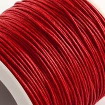Red Waxed Cotton Cord 1mm 90M Roll