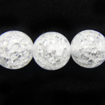 Cracked Glass 8mm Round Beads