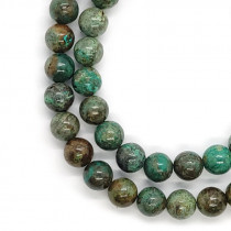 Natural Chrysocolla 8mm Round Beads