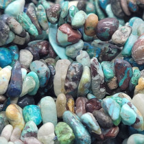 	 Natural Chrysocolla Chip Beads