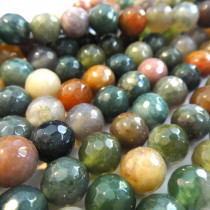 Fancy Jasper Faceted Round 8mm Beads