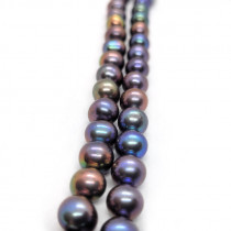 Freshwater Potato Pearl Peacock 8mm Beads