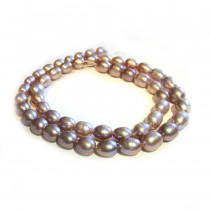 Natural Freshwater Rice Pearl Lilac Beads