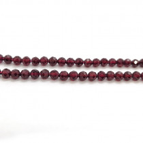 Garnet Faceted 4mm Round Beads