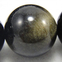 Golden Rainbow Obsidian 10mm Round Beads