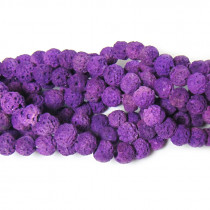 Dyed Burnt Purple Rock Beads 6mm