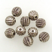 Tibetan Silver 9mm Beads (Pack 10)