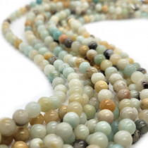 Multicolour Amazonite 6mm Round Beads