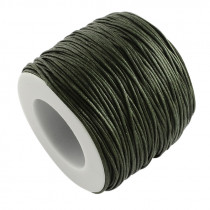 Olive Green Waxed Cotton Cord 1mm 90M Roll
