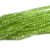 Peridot 2mm Faceted Round Beads