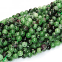 Ruby Zoisite 4mm Round Beads