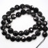 Black Onyx 12mm Faceted Coin Beads