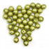 Khaki Imitation Pearl Acrylic Bubblegum Beads 16mm