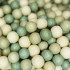 Natural White Wood Mixed Colour Beads - Celadon, Sage and Natural