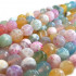 Fire Agate Pastel Colour 8mm Faceted Round Beads