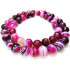 Fuchsia Agate 8mm Faceted Round Beads