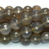 Grey Agate 10mm Faceted Round Beads