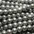 Grey Glass Pearls 10mm Round Beads