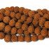 Dyed Lava Rock Burnt Orange 10mm Round Beads