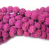 Dyed Lava Rock Fuchsia 8mm Round Beads