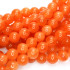 Malay Jade Orange 8mm Round Beads
