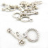 Tibetan Silver Small Oval Toggle Clasp (Pack 10) 