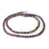 Matte Rainbow Hematite 4x4mm Diamond Cut Beads