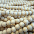 Natural White Wood 6mm Round Beads